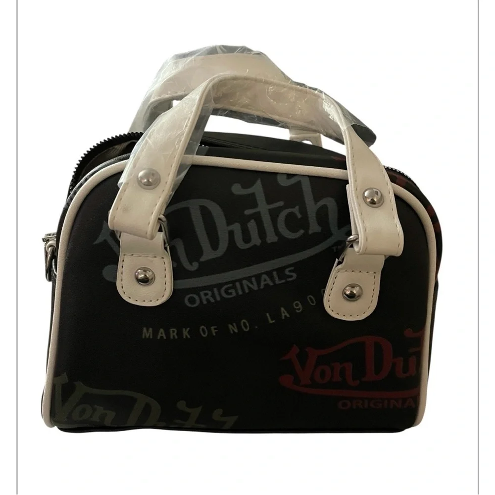 FASHION FAUX LEATHER VON DUTCH GRAFFITI BOWLING BAG - Picture 3 of 15